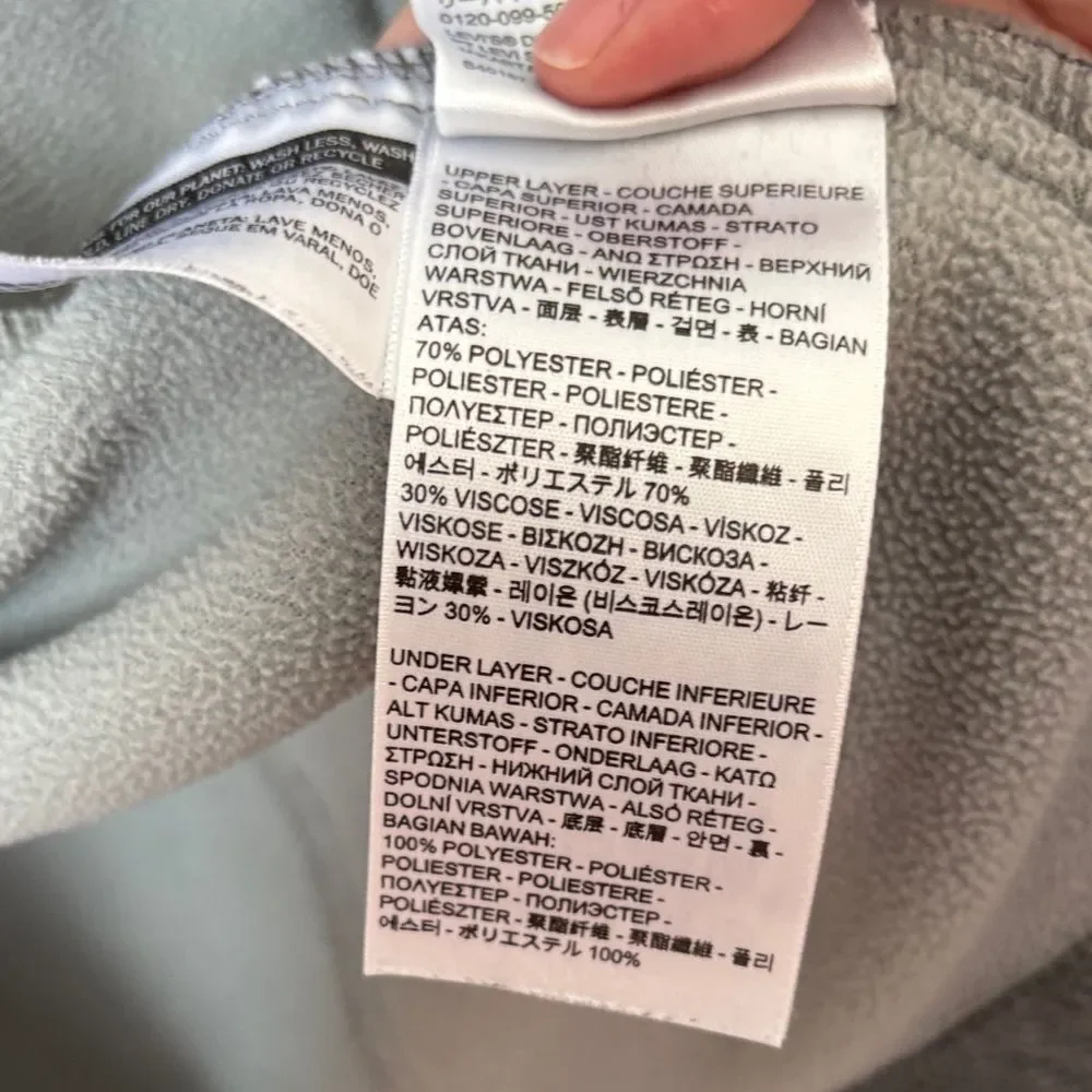 Levi's men’s softshell trucker Charcoal Men's Shirt Jacket Shacket large EUC - Picture 9 of 10